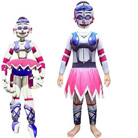 Jiumaocleu FNAF Costume de cosplay Five Nights Horreur Spie Combinaison Body Security Breach Sister Location Tenue Uniforme C