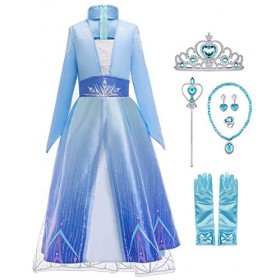 LOBTY Robe Costume Princesse Fête Cosplay Carnaval Déguisement De Noël Halloween Fête Danniversaire Robe À Manches Longues M