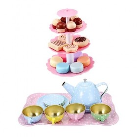 Toyvian 1 Ensemble De Jouets pour Le Thé De LAprès-Midi Enfants Fille Jouets Ensemble De Jeu pour Tout-Petits Ensemble DUst