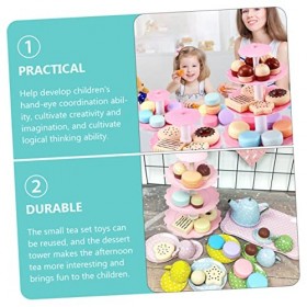 Toyvian 1 Ensemble De Jouets pour Le Thé De LAprès-Midi Enfants Fille Jouets Ensemble De Jeu pour Tout-Petits Ensemble DUst