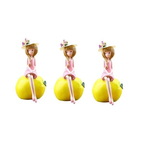 Toyvian 3 Pièces Jouets pour Enfants Décor De Fruits Jouets pour Enfants Décor pour Enfants Ensemble De Jeu pour Enfants Joue