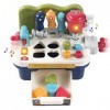 OR OR TU Cube D’activité Jouets pour Bébé Enfants avec Effets de Lumière Sonore Jouets Etabli Bebe Jeux Educatif Outils Enfan