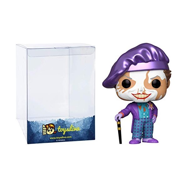 The Joke?r [Batm?an 1989] Chase : Funk?o Pop! Heroes Vinyl Figure Bundle with 1 Compatible ToysDiva Graphic Protector