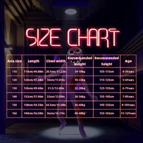 DONY Costume Cosplay Rainbow Friends Pour Enfant,Costume combinaison dhalloween Vêtements de fête danniversaire Carnaval Ga