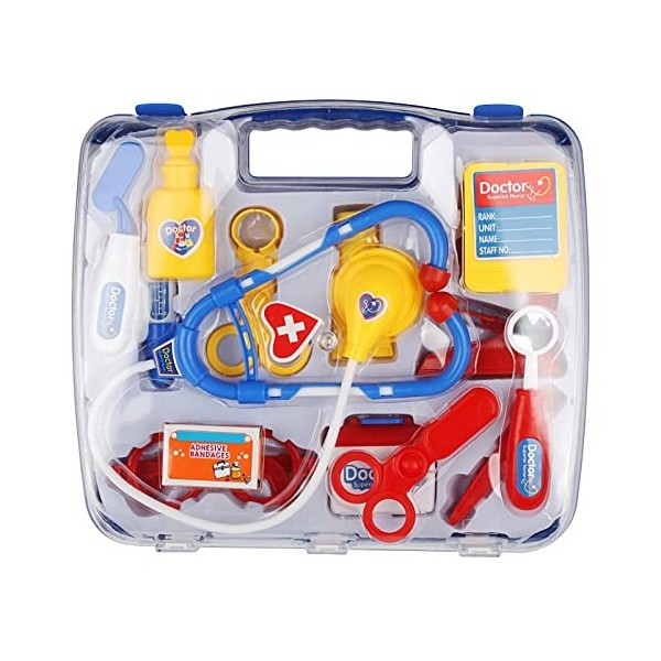 NOOLY Docteur Enfant Jouet Médecin Outils avec Etui de Transport Jouet de Docteur Jeu dImitation Jouet Educatif Interaction 