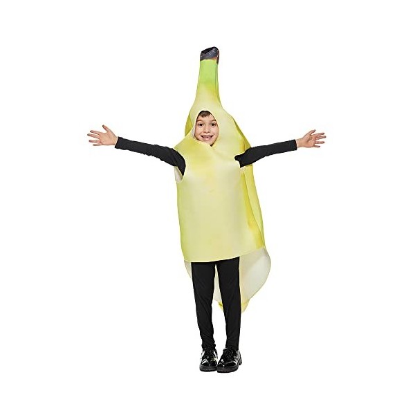 Snailify Costume de comédie Banana pour enfants, tenue de jeu de rôle amusante pour garçons et filles