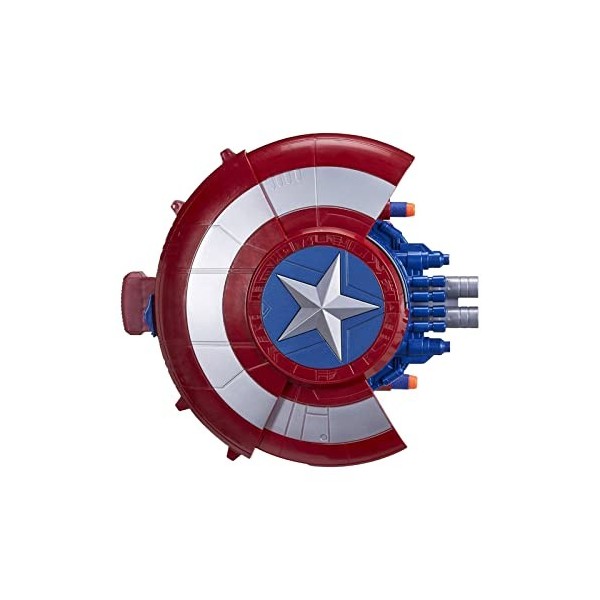 SUPYINI Captain America Shield, Shield Soft Bullet Launcher Toy, Disguise Heroic Role Playing Superhero Costume Retro Shield,