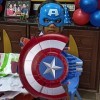 SUPYINI Captain America Shield, Shield Soft Bullet Launcher Toy, Disguise Heroic Role Playing Superhero Costume Retro Shield,