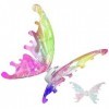 1 Set Electrical Butterfly Wing Moving Swing LED Fairy Wings Light Up Flapping Wings Glowing Shiny Princess Wings for Birthda