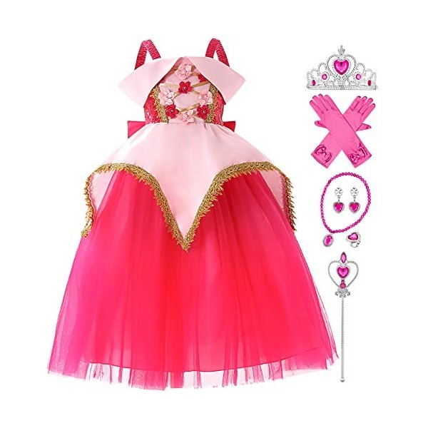 IBAKOM Déguisement Animaux Enfant Fille Costumes Halloween Robe Tut