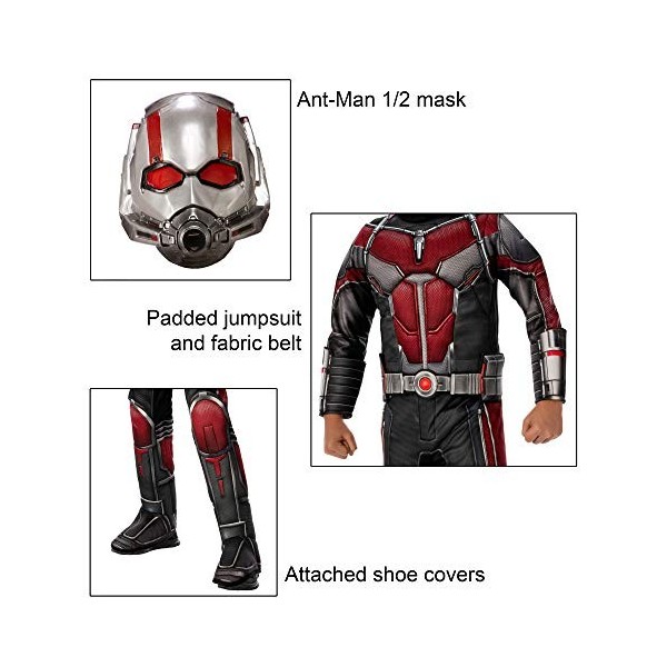 Déguisement Rubie ©s Ant-Man pour enfants Avengers: Endgame Deluxe Tenue Moyen Age 5-7 ans Hauteur 127-137 cm