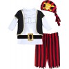 MOMBEBE COSLAND Bébé Garçons Pirate Outfit Carnaval Déguisements Costume Vêtements Ensemble Blanc 3-6 Mois