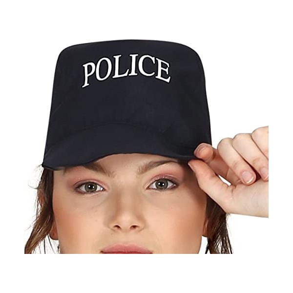 FIESTAS GUIRCA Costume de police pour Adolescentes Filles - Uniforme de police bleu et casquette de police pour filles de 14-