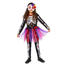 PKT 9914944 Costume de jour des morts pour fille 6-8 ans 