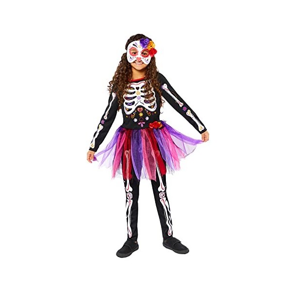  PKT 9914944 Costume de jour des morts pour fille 6-8 ans 