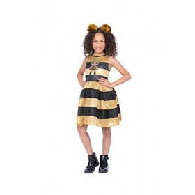 Smiffys 51668 L.O.L L.O.L Surprise Deluxe Queen Bee Costume pour fille Doré et noir Taille L 10-12 ans