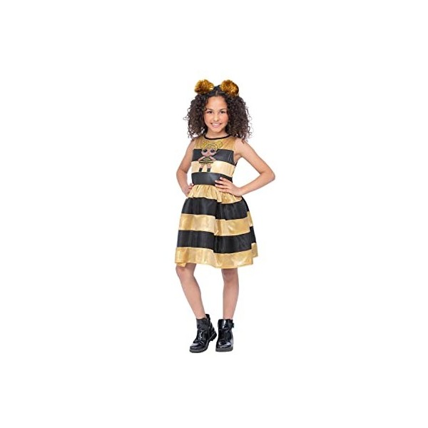 Smiffys 51668 L.O.L L.O.L Surprise Deluxe Queen Bee Costume pour fille Doré et noir Taille L 10-12 ans