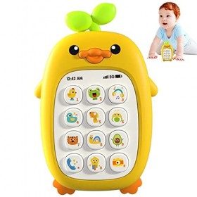 Honeyboy 10 Pcs téléphone dapprentissage pour bébé, Ensemble téléphone dapprentissage avec Musique et lumière, Jouets Amusa
