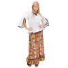 "HIPPIE WOMAN" velvet shirt, skirt, headband - S 