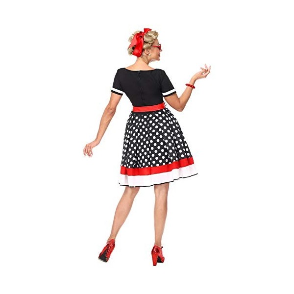 "THE 50s FASHION" dress with petticoat, belt - L 