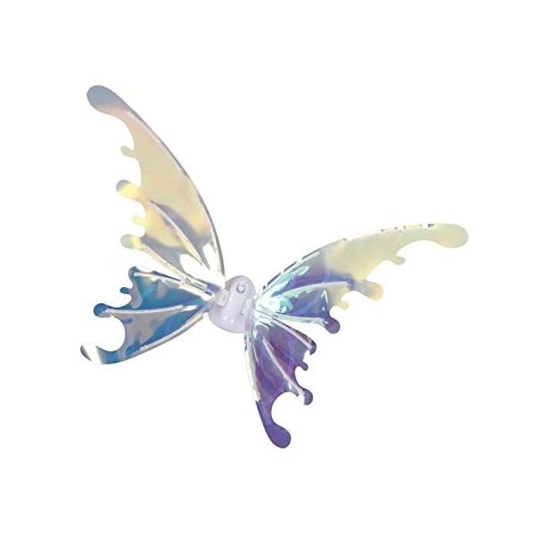 Fockety Ailes de Papillon électriques, Jouet dailes de Fée Mobiles électriques Réglables Transparents Brillants et Brillants