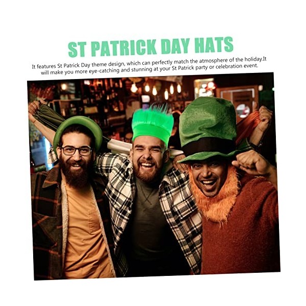 Toyvian 8 Pcs Bonnet Irlandais St Accessoires Photo De La Fête De La Patrick St Chapeau Haut De Forme De La Saint-Patrick St 