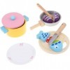 Backbayia Cuisine Imitation Jouets Aliments en Bois Jouets de Simulation pour Enfants