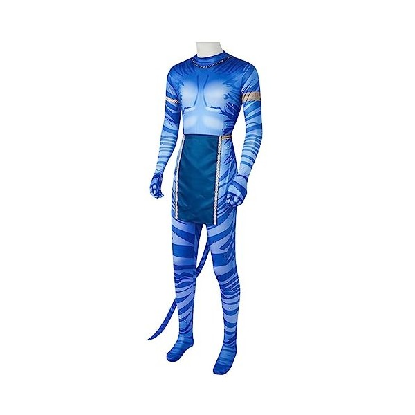 DTREEL Halloween Avatar 2 Girl Neytiri Costume Adulte, Avatar 2 Water Way Jack Costume, Blue Planet Superhero Shapewear, Dégu