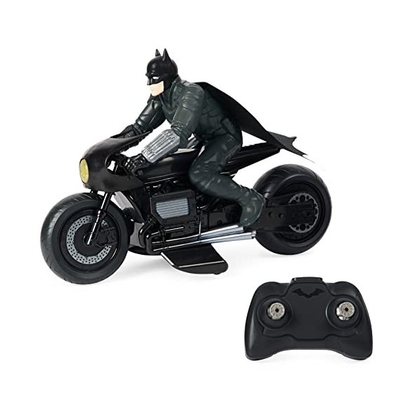 dc comics, Batman Le Film, Batcycle radiocommandé par Batman Le Film avec Le Personnage de Batman au Guide, Style Officiel du