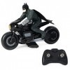 dc comics, Batman Le Film, Batcycle radiocommandé par Batman Le Film avec Le Personnage de Batman au Guide, Style Officiel du