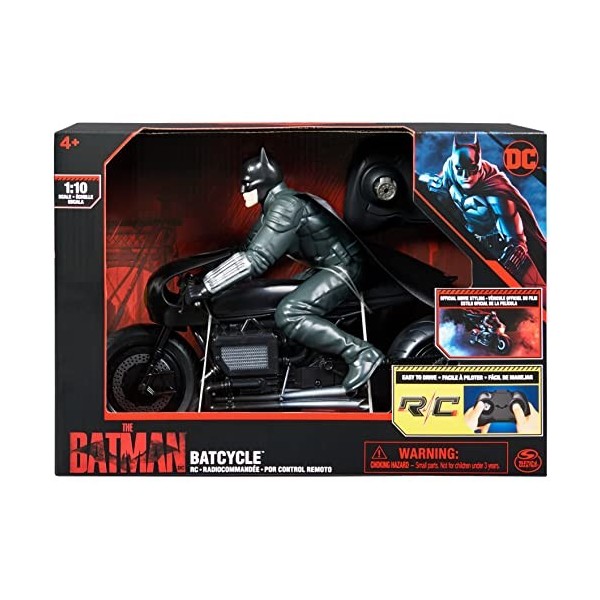 dc comics, Batman Le Film, Batcycle radiocommandé par Batman Le Film avec Le Personnage de Batman au Guide, Style Officiel du