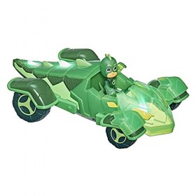 Pyjamasques, Voiture Lumineuse Reptilo-Mobile avec Figurine de Gluglu, Jouet préscolaire pour Enfants à partir de 3 Ans