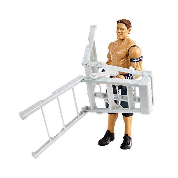 WWE Coffret Wreekin figurine de catch articulée John Cena avec action de démolition et accessoire échelle, jouet pour enfant,