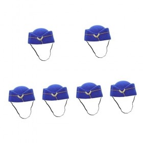 Toyvian 6 Pièces Béret Hôtesse De Lair Chapeau De Yacht Accessoire Cosplay Hôtesse De Lair Chapeau Dhôtesse De Lair Chape