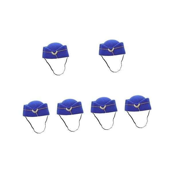 Toyvian 6 Pièces Béret Hôtesse De Lair Chapeau De Yacht Accessoire Cosplay Hôtesse De Lair Chapeau Dhôtesse De Lair Chape