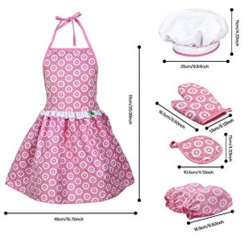 Ensemble de jouets de cuisson pour enfants jeu de rôle ustensiles de cuisine outils de cuisson tablier à gâteau pour filles g