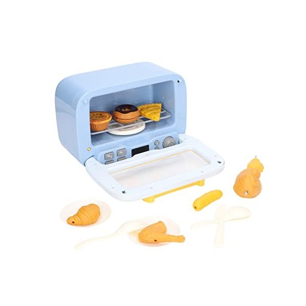 HOHXFYP Ensemble de Jeu de Cuisine de Jouets À Micro Ondes, Four Électronique de Jeu de Simulation pour Enfants avec Lumières