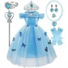 Le SSara Halloween Noël Nouvel An Carnaval Filles Princesse Cosplay Costumes Fantaisie Robe papillon avec accessoires S BL ,