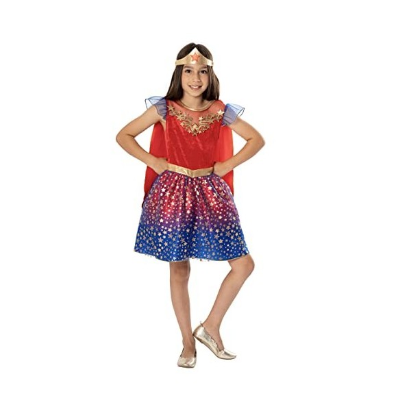 Rubies 3012279-10 Wonder Women Girls Costume pour femme, multicolore, 9-10 ans, journée mondiale du livre