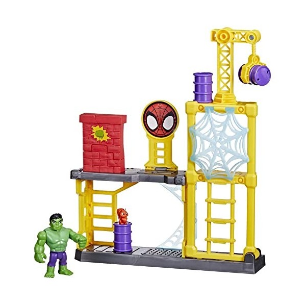Marvel Hasbro Spidey et Ses Amis Extraordinaires, Chantier de déconstruction, Jouet Hulk pour Enfants à partir de 3 Ans, F371