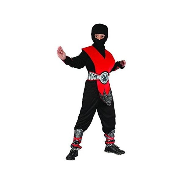 Costume de carnaval pour enfant, robe de fête, déguisement, anniversaire, fête, Halloween 130-140 cm, ninja rouge 