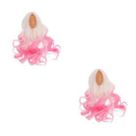 VILLCASE Décoration De Perruque 2 Pièces Perruque Décoration Scorpion Cheveux Longs Bouclés Poupée Perruque Trois Points Poup