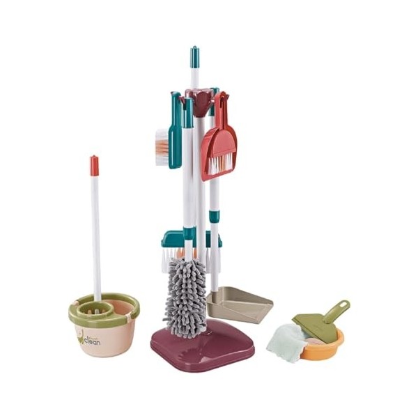 Jouet de Nettoyage pour Enfants, Outils de Ménage, Jeu de Rôle Durable, Jouet éducatif Précoce pour Enfants de 3 Ans et Plus,