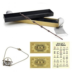 ZYMR Dumbledores Harry Potter Baguette de sureau Harry Potter Wizarding World Requisite + Retourneur de temps Harry Potter Ar
