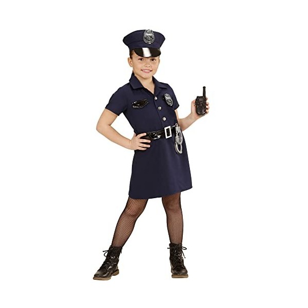 "POLICE GIRL" dress, belt, hat, handcuffs, radio - 140 cm / 8-10 Years 