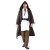 Applysu Déguisement Jedi Adulte Enfant Film Jedi Cosplay Tenue médiévale Halloween Tunique Uniforme à capuche Ensemble comple