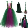 Witch Cosplay Costume Props Dress for Girls Kids Halloween Witch Costume for Girls Party Halloween Supplies Masquerades Birth