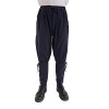 CoolChange Pantalon médiéval pour déguisement de chevalier ou de pirate - Avec laçage sous les jambes - Bleu foncé - Taille :