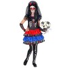 "MUJER DIA DE LOS MUERTOS" dress, arm warmers, headpiece with veil - 116 cm / 4-5 Years 