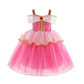 Déguisement de beauté au bois dormant pour filles – Costume de princesse Aurora pour enfants et tout-petits – Anniversaire/fê